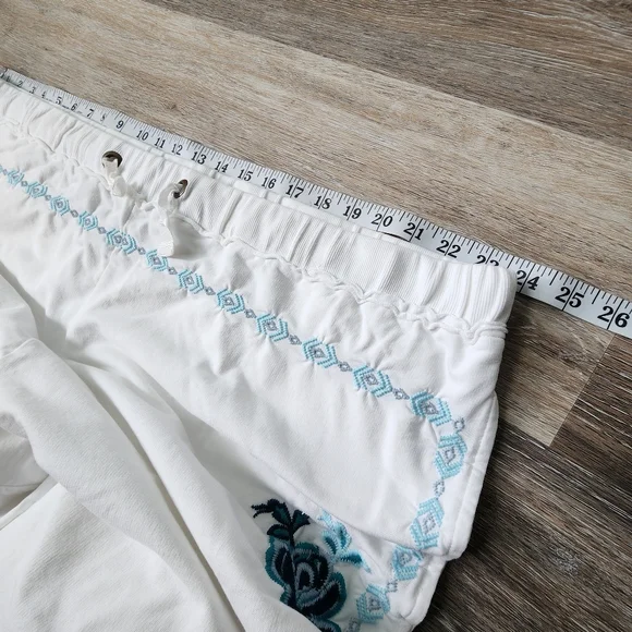 Sundance Faded Fields Joggers White Blue Embroidered Size XXL - Picture 16 of 16